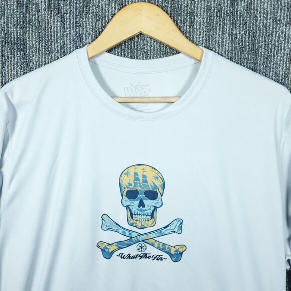 What The Fin Performance Long Sleeve Skull Graphic Fishing Shirt, Size: XL - Picture 4 of 13